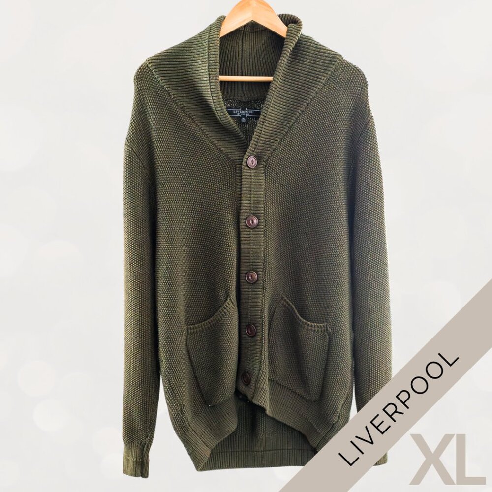 Liverpool Los Angeles XL Sweater | Shawl Collar Cardigan - Picture 2 of 7
